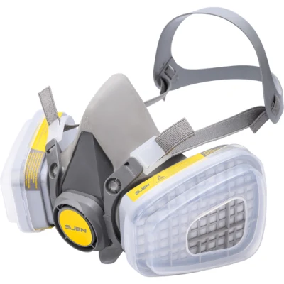 Respirador de gas de silicona reutilizable para aparatos respiratorios Mascarilla facial completa, máscara de gas